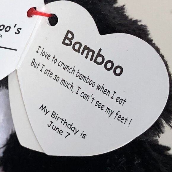 Ty Small Size New w/ Tag Beanie Boos Bamboo Panda 6" - Picture 9 of 10